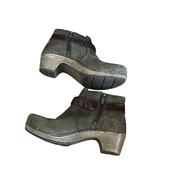 Dansko Women's Ankle Boots Olive and Brown 36 5.5 - Picture 1 of 4